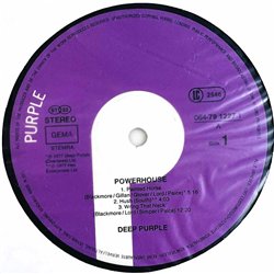 Deep Purple LP Powerhouse  kansi VG- levy EX Käytetty LP