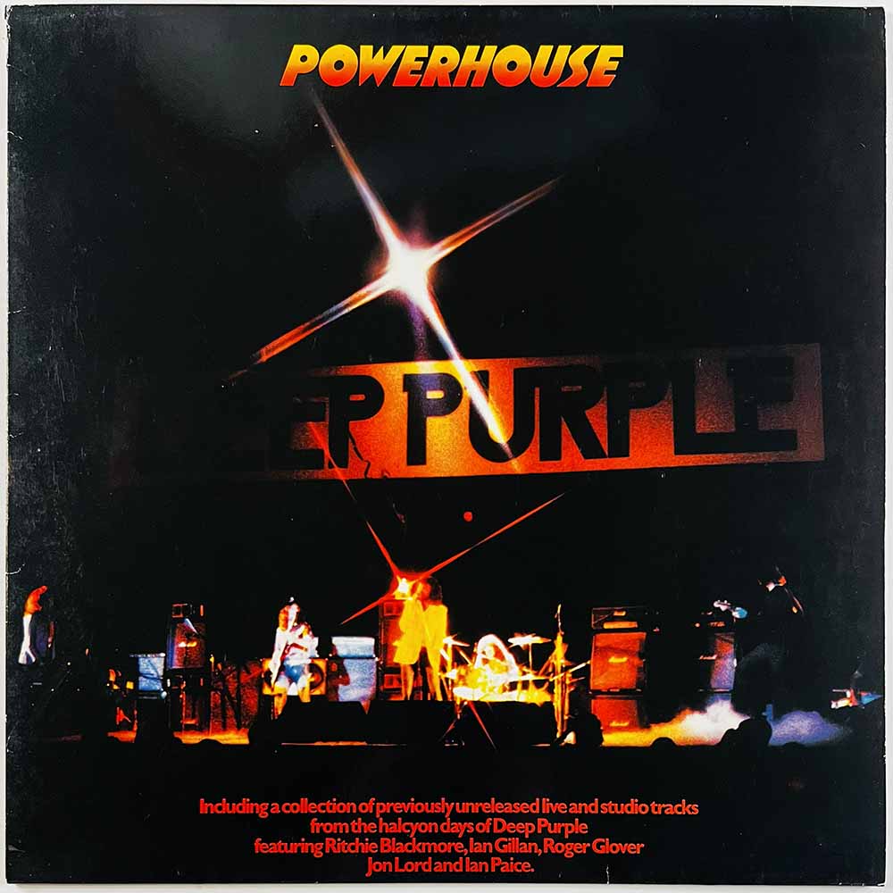 Deep Purple LP Powerhouse  kansi VG- levy EX Käytetty LP