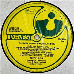 Deep Purple LP The Deep Purple Singles A's & B's  kansi VG levy EX Käytetty LP
