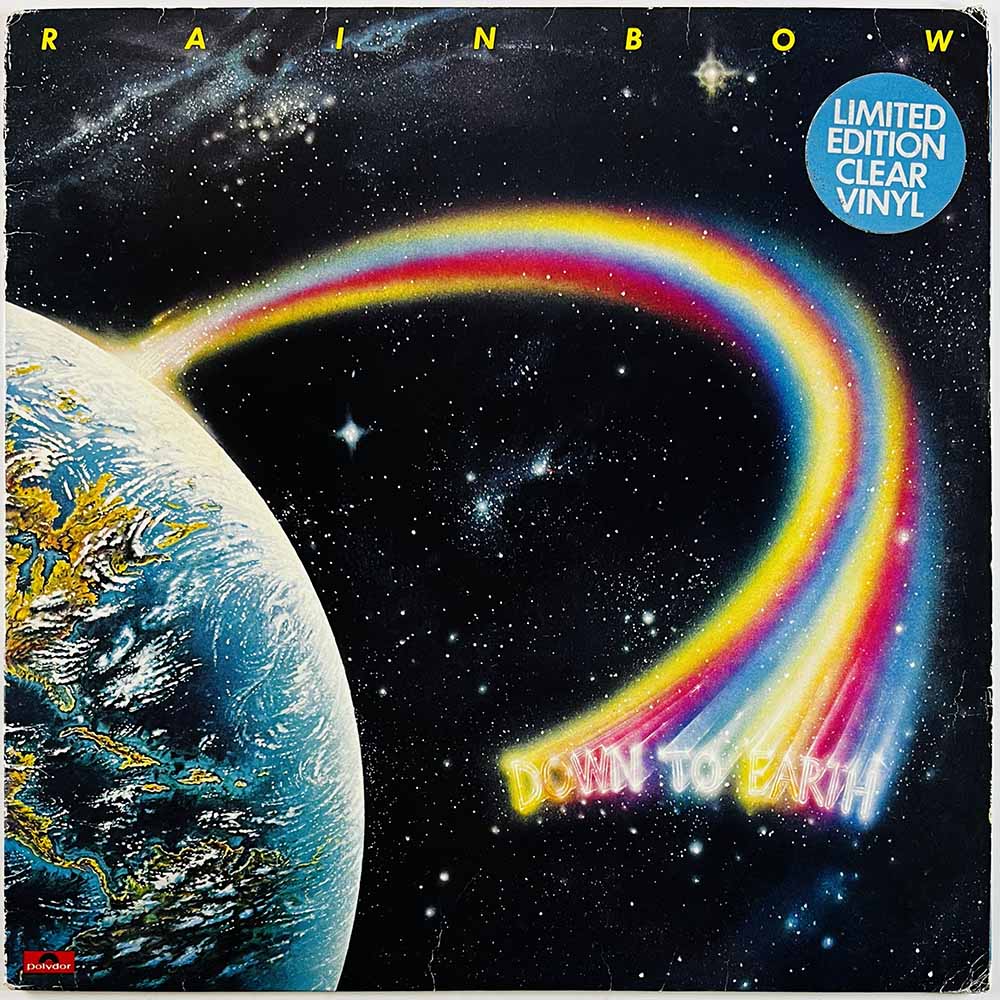 Rainbow LP Down to earth, clear vinyl  kansi VG- levy EX Käytetty LP