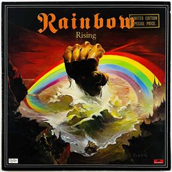 Rainbow LP Rising  kansi VG+ levy EX Käytetty LP