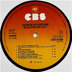 Blue Öyster Cult LP Agents of fortune  kansi VG levy VG+ Käytetty LP