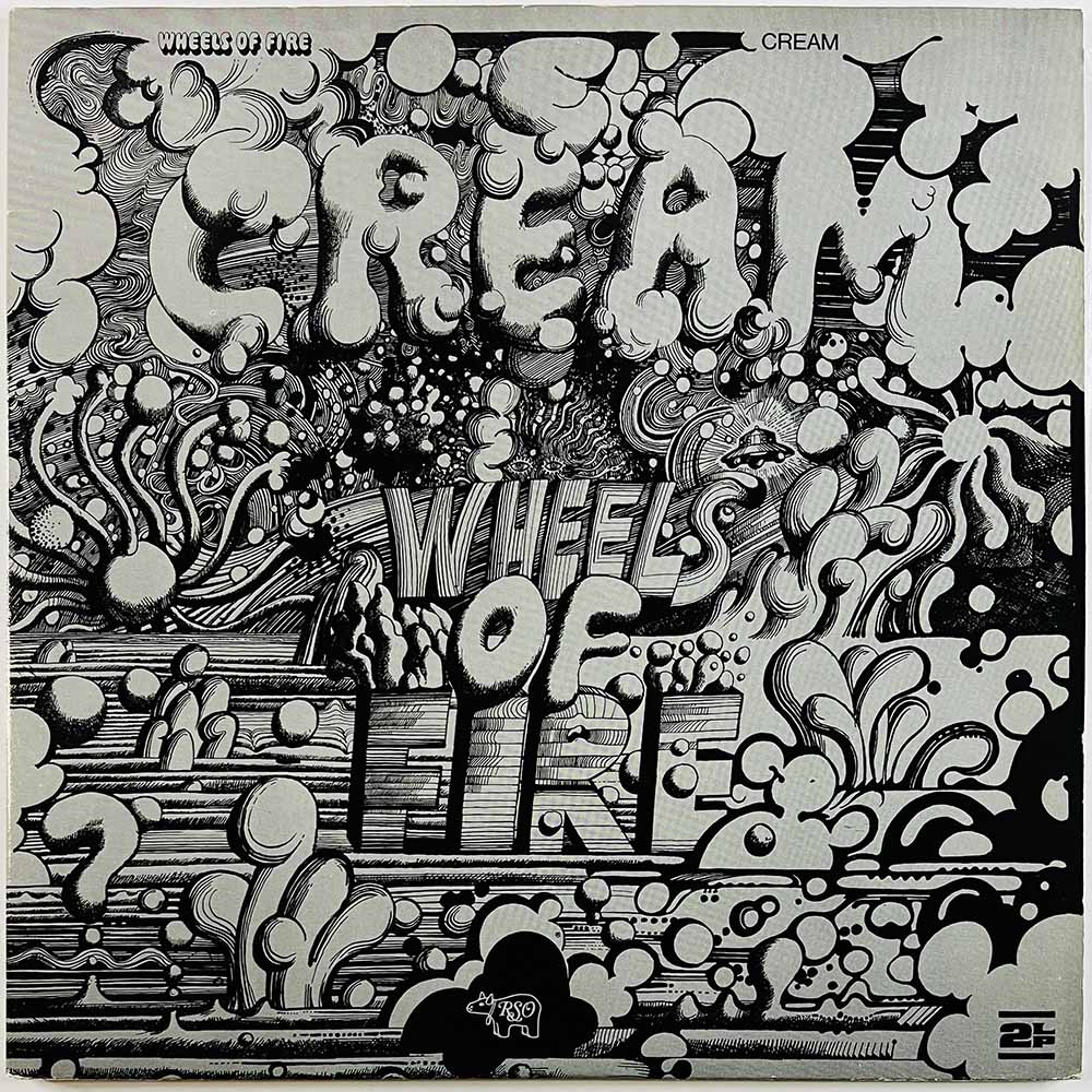 Cream LP Wheels of fire 2LP  kansi EX- levy EX Käytetty LP