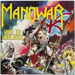 Manowar LP Hail to England  kansi VG levy EX Käytetty LP