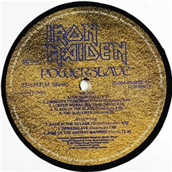 Iron Maiden LP Powerslave  kansi EX levy EX Käytetty LP