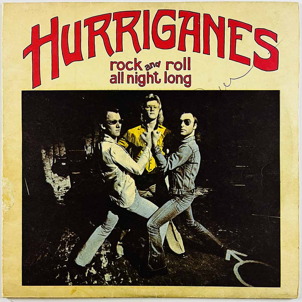 Hurriganes LP Rock and roll all night long, 1.painos  kansi G+ levy VG+ Käytetty LP