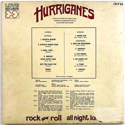 Hurriganes LP Rock and roll all night long, 1.painos  kansi G+ levy VG+ Käytetty LP