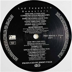 Led Zeppelin LP Remasters 3LP  kansi EX- levy EX- Käytetty LP