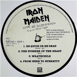 Iron Maiden LP Lie at Donington august 22nd 1992 3LP  kansi VG- levy EX- Käytetty LP