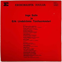 Inga Sulin ja Erik Lindströmin tonttuorkesteri LP Erinomaista Joulua  kansi EX levy EX Käytetty LP