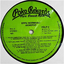 Eppu Normaali LP Aknepop  kansi G- levy VG+ Käytetty LP