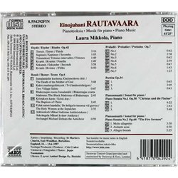 Rautavaara Einojuhani, Laura Mikkola 1998 8.554292 FIN Pianoteoksia CD Begagnat