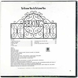 King B.B. LP To know you is to love you  kansi EX- levy EX Käytetty LP