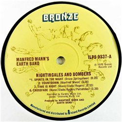 Manfred Mann's Earth Band 1975 ILPS 9337 Nightingales & Bombers Begagnat LP