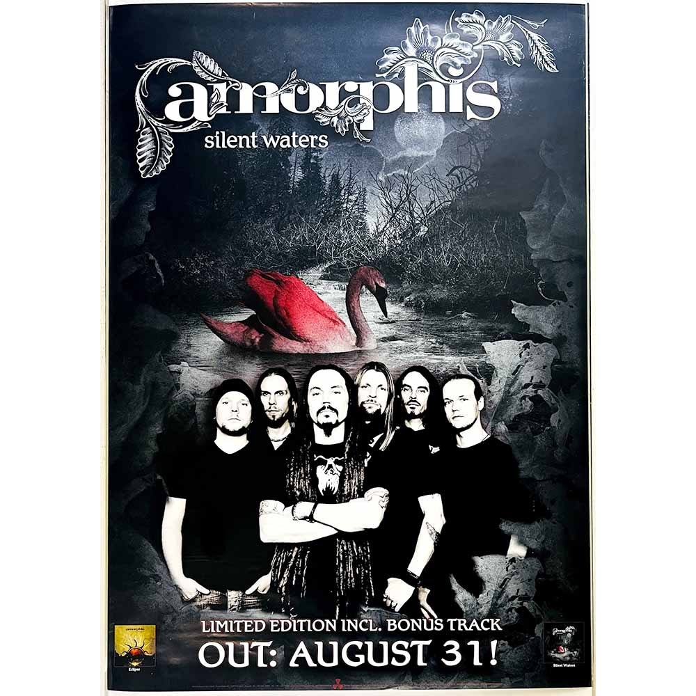 Amorphis, Silent waters limited edition Käytetty juliste Promo poster 59cm x 84cm Käytetty juliste