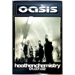 Oasis, Heathen chemistry Käytetty juliste promo poster 58cm x 87cm Käytetty juliste