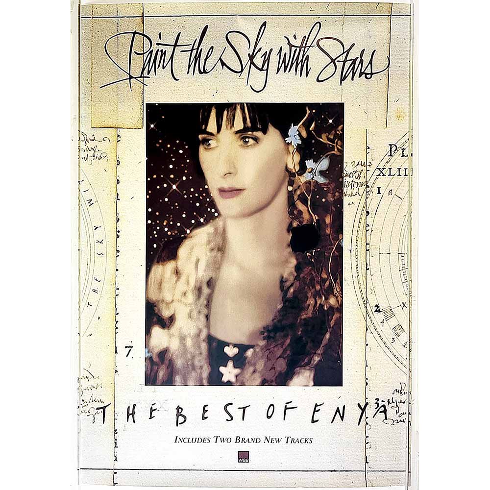 Enya, Paint the sky with stars (best of Enya) Käytetty juliste promo poster 60cm x 84cm Käytetty juliste