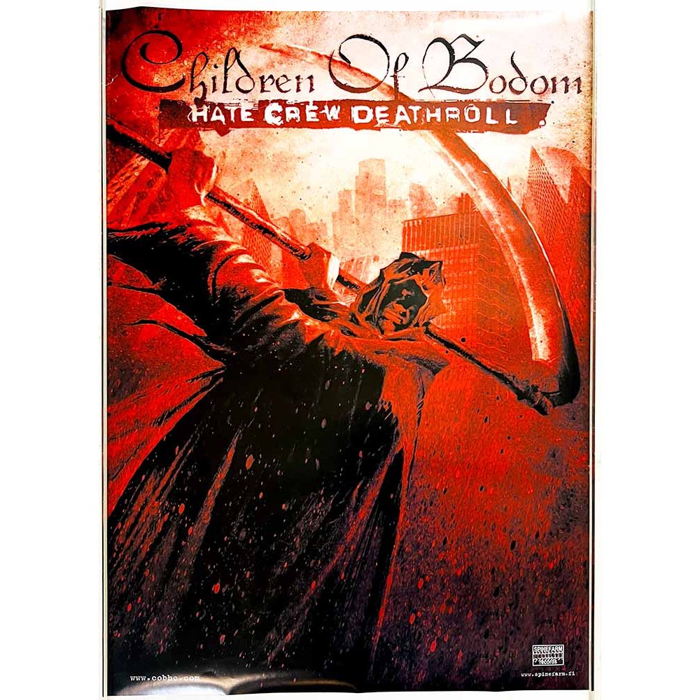 Children Of Bodom, Hate crew deathroll Käytetty juliste promojuliste 50cm x 70cm Käytetty juliste