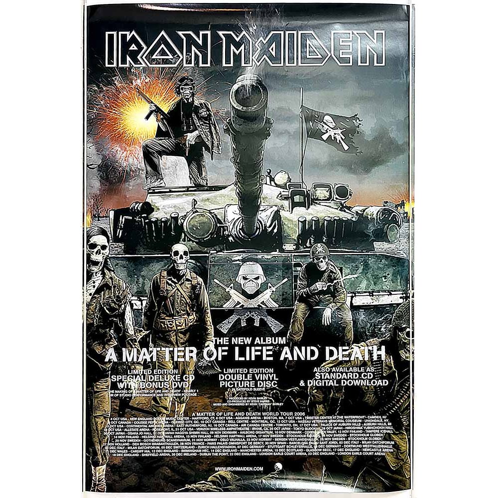 Iron Maiden, A matter of life and death Käytetty juliste Promojuliste 50cm x 75cm Käytetty juliste