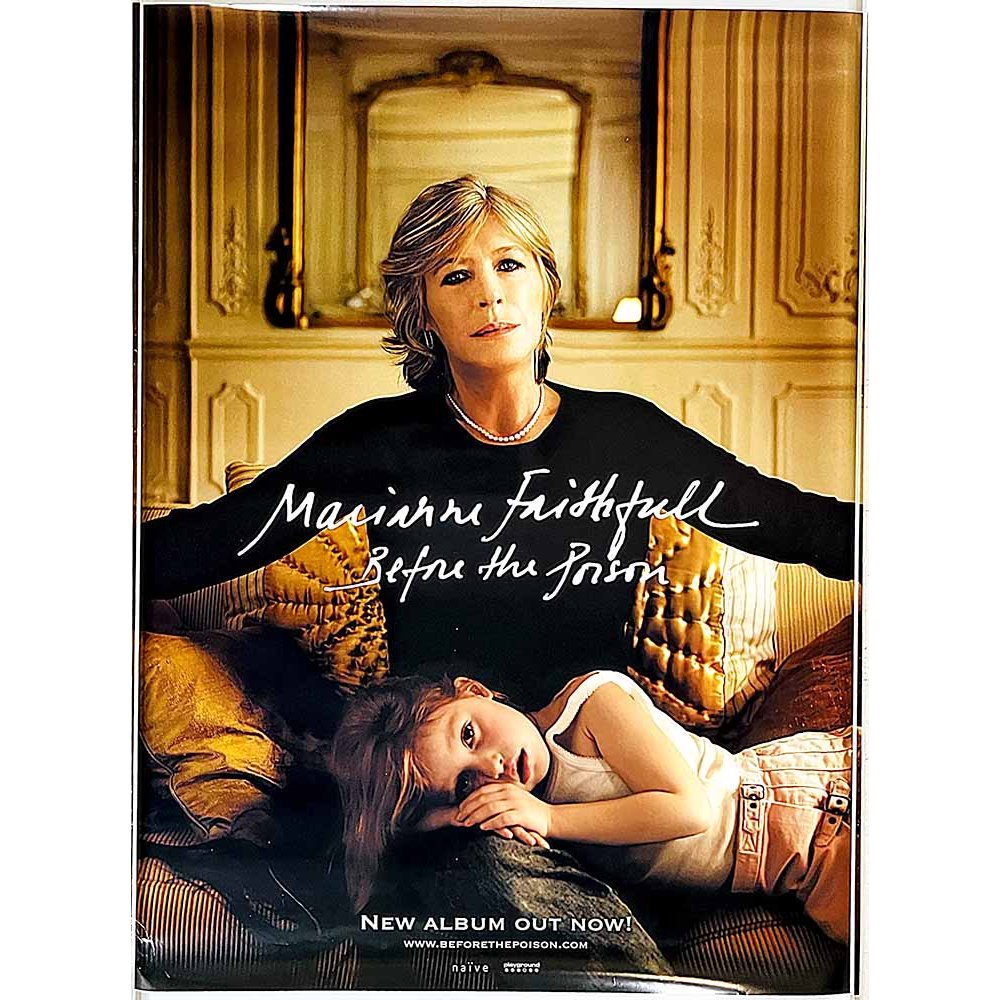 Faithfull Marianne, Before The Poison Käytetty juliste promo poster 50cm x 70cm Käytetty juliste