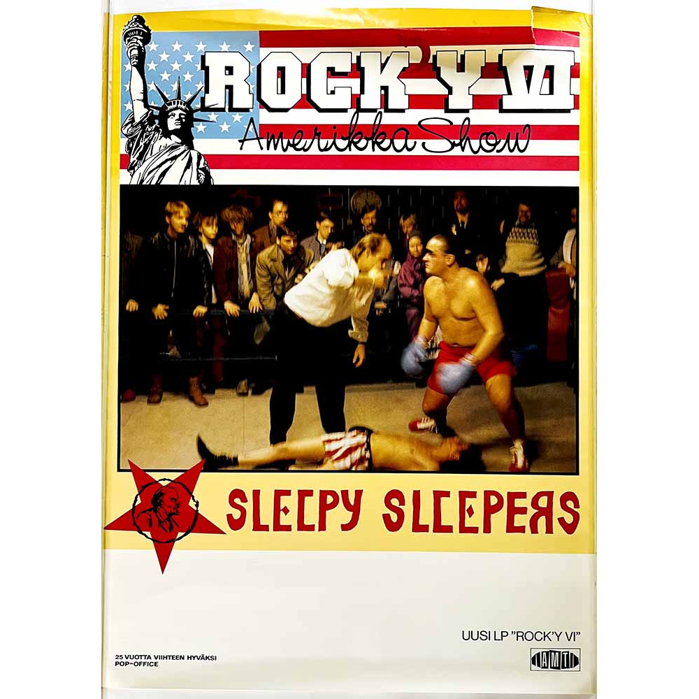 Sleepy Sleepers, Rock’y V Käytetty juliste keikkajuliste 50cm x 70cm Käytetty juliste