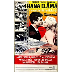 Federico Fellini, Ihana elämä Käytetty juliste elokuvajuliste 41cm x 70cm Käytetty juliste