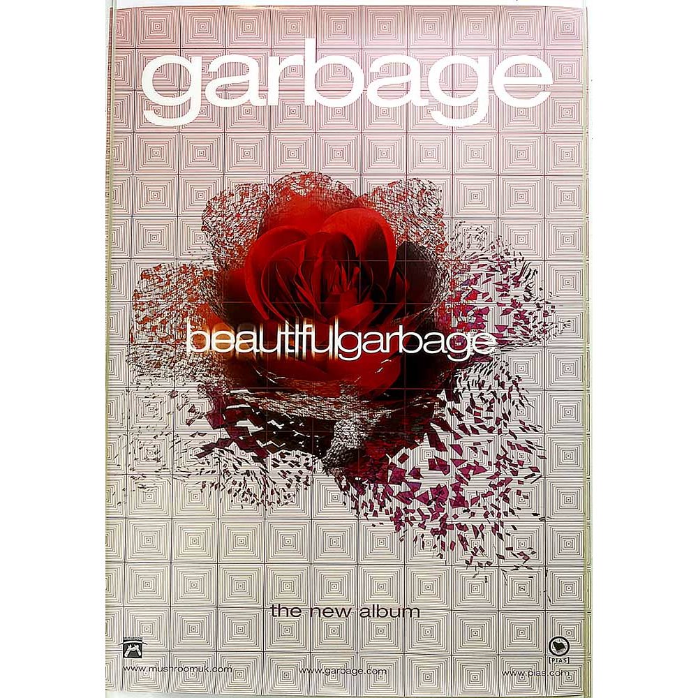 Garbage, Beautiful Garbage Käytetty juliste promo poster  42cm x 59cm Käytetty juliste
