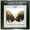 U2, The best of 1990-2000 (biisonit) Käytetty juliste promo poster 40cm x 40cm Käytetty juliste