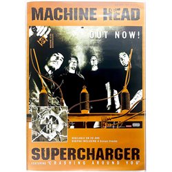 Machine Head, Supercharger Käytetty juliste promo poster 42cm x 59cm Käytetty juliste