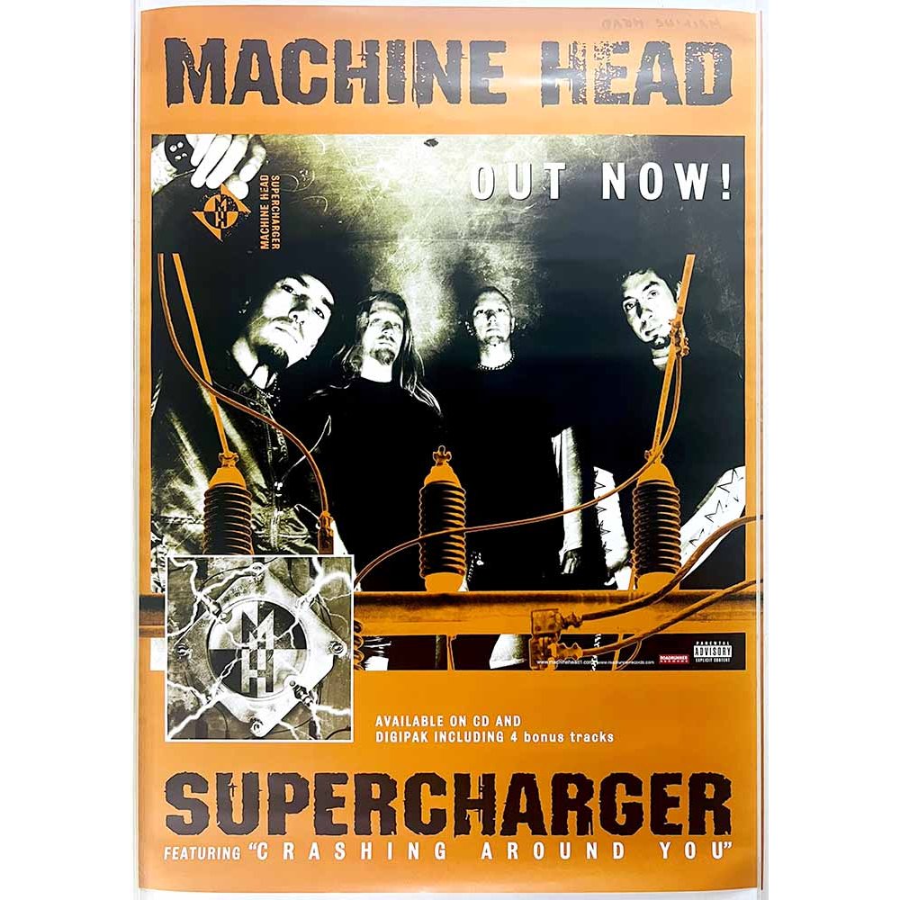 Machine Head, Supercharger Käytetty juliste promo poster 42cm x 59cm Käytetty juliste