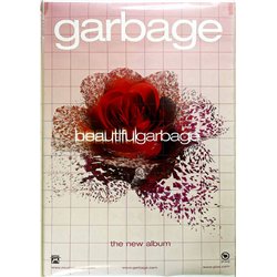 Garbage, Beautiful Garbage Käytetty juliste promo poster  42cm x 59cm Käytetty juliste