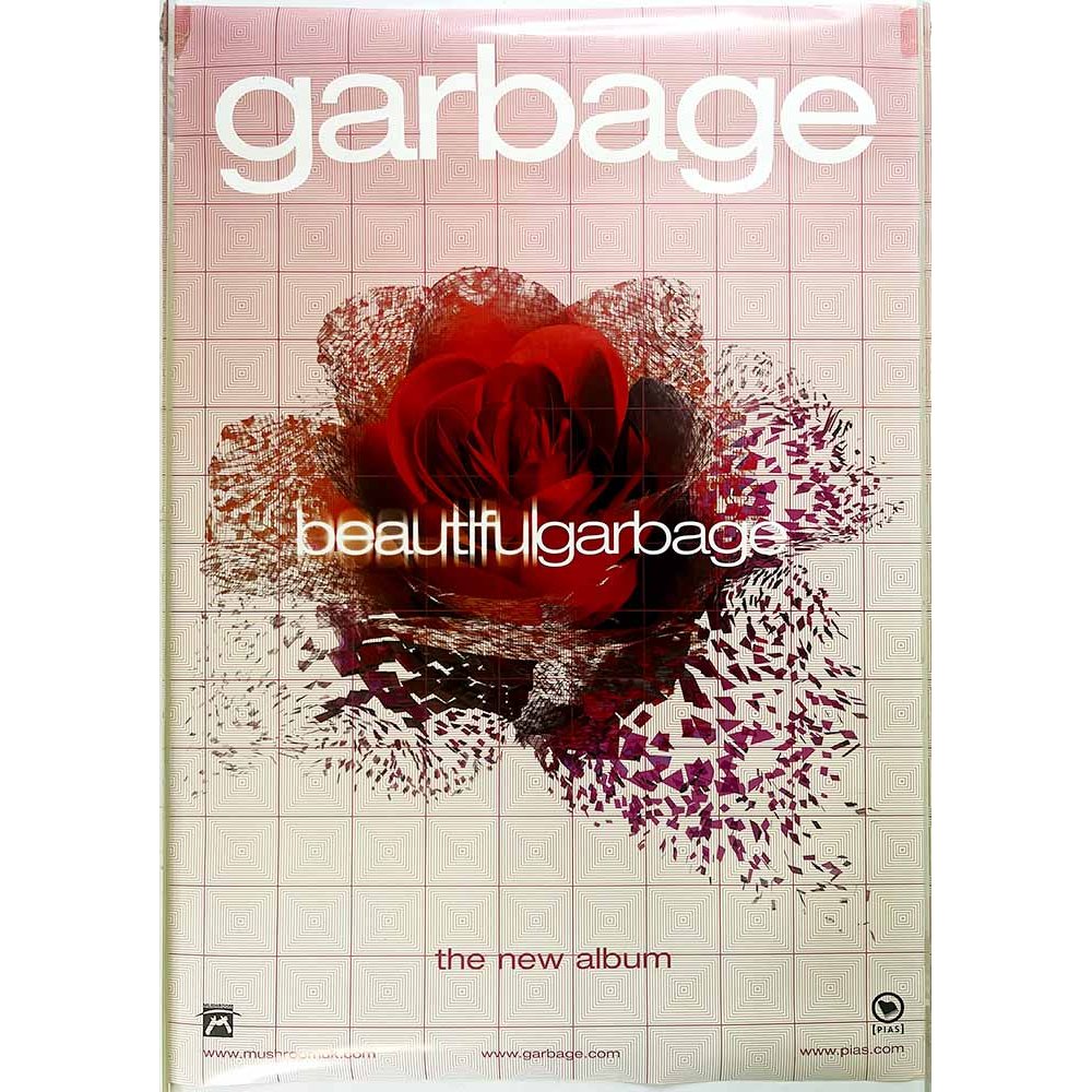 Garbage, Beautiful Garbage Käytetty juliste promo poster  42cm x 59cm Käytetty juliste