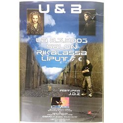 U & B featuring J.D.Z Käytetty juliste tapahtumajuliste 29cm x 41cm Käytetty juliste