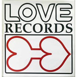Love Records-logo Käytetty juliste juliste 30cm x 30cm Käytetty juliste