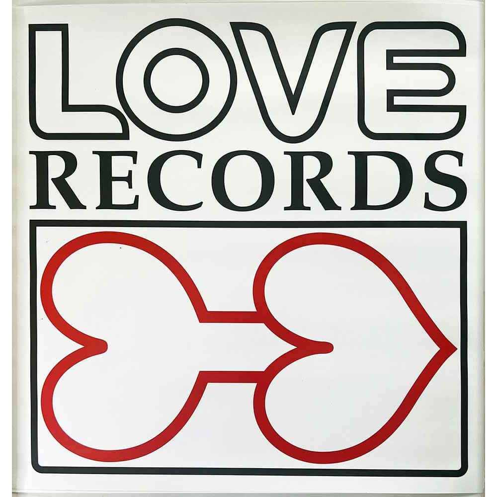 Love Records-logo Käytetty juliste juliste 30cm x 30cm Käytetty juliste