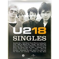 U2 18 Singles Käytetty juliste promo poster 42cm x 59cm Käytetty juliste