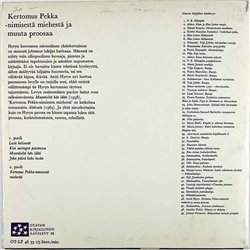 Hyry Antti LP Kertomus PEKKA-nimisestä miehestä  kansi EX- levy EX Käytetty LP