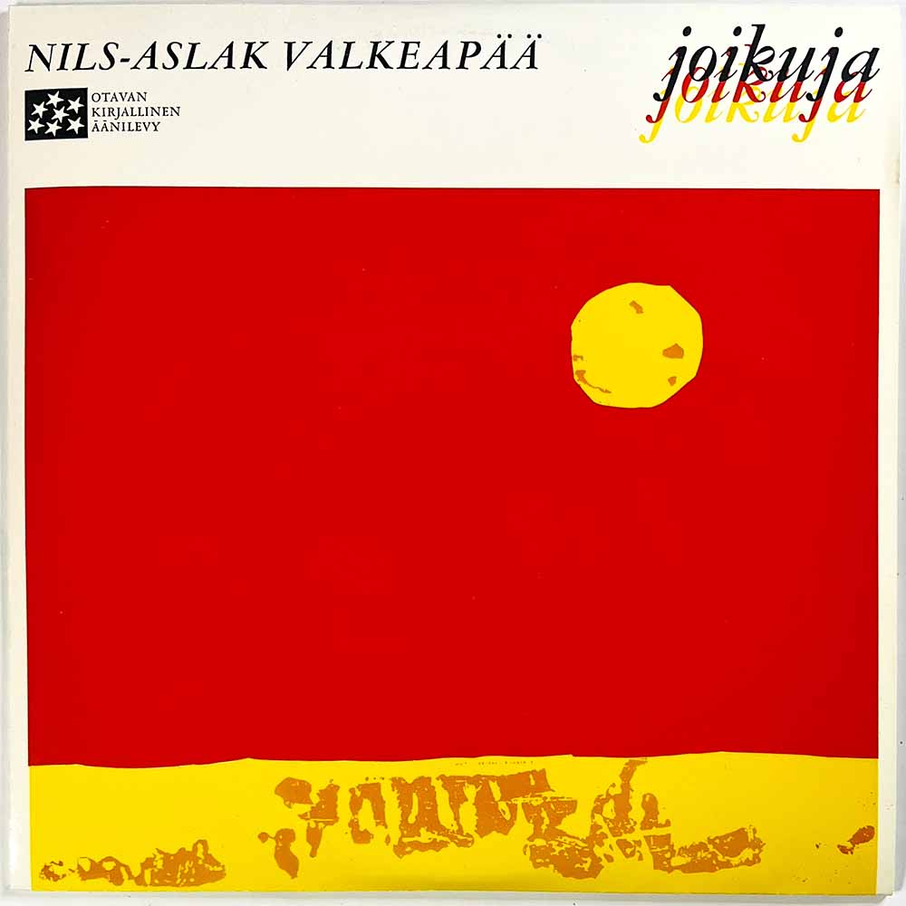 Valkeapää Nils-Aslak LP Joikuja 10-inch album  kansi EX levy EX Käytetty LP