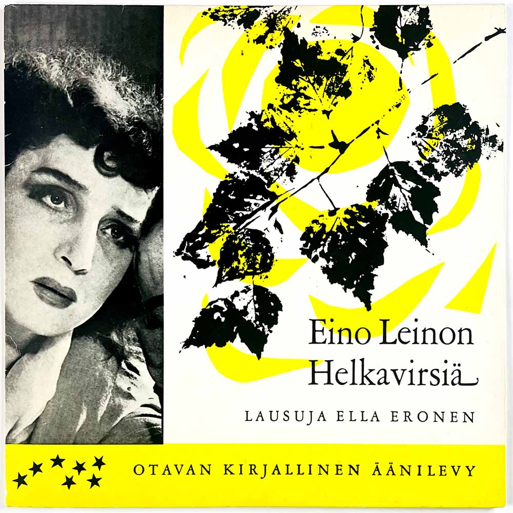 Eronen Ella LP Eino Leinon Helkavirsiä  kansi EX levy EX Käytetty LP