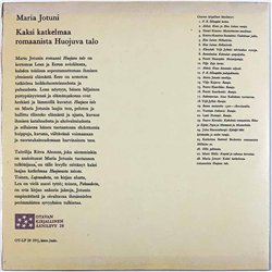 Jotuni Maria LP Huojuva Talo - katkelmia Maria Jotunin romaanista  kansi EX levy VG+ Käytetty LP