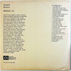 Beckett Samuel, Juha Mannerkorpi lukee LP Millaista on  kansi EX- levy EX Käytetty LP
