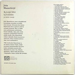 Mannerkorpi Juha, Yrjö Jyrinkoski LP Kylväjä lähti kylvämään ja muita runoja  kansi EX- levy EX Käytetty LP
