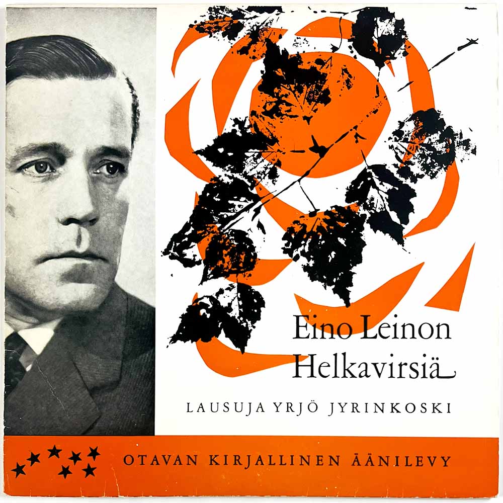 Jyrinkoski Yrjö LP Eino Leinon Helkavirsiä  kansi VG+ levy EX- Käytetty LP