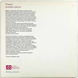 Muksut, Saarikoski, Hollo LP Viisumi Keväästä Syksyyn, 10-inch LP  kansi EX- levy EX Käytetty LP