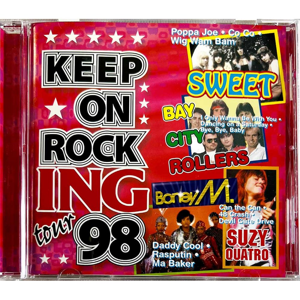 Sweet, Suzi Quatro, Boney M CD Keep On Rocking Tour '98  kansi EX levy EX Käytetty CD