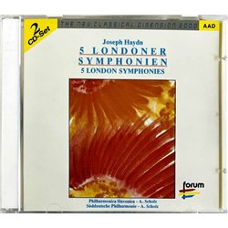 Haydn Joseph, Philharmonia Slavonica CD 5 London Symphonies 2CD  kansi EX levy EX Käytetty CD
