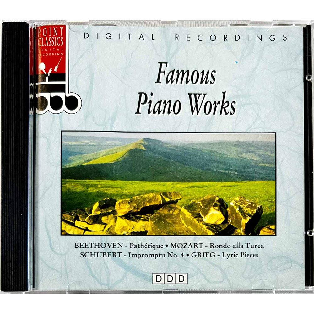 Bach, Beethoven, Mozart, Schubert CD Famous Piano Works  kansi EX levy EX Käytetty CD
