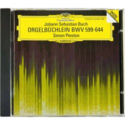 Bach Johann Sebastian, Simon Preston CD Orgelbüchlein BWV 599-644  kansi EX levy EX Käytetty CD