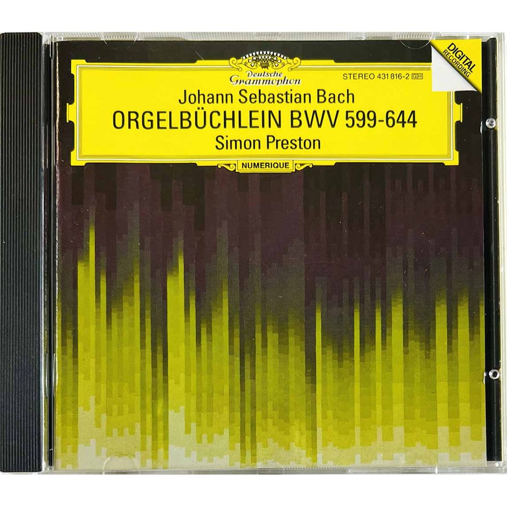 Bach Johann Sebastian, Simon Preston CD Orgelbüchlein BWV 599-644  kansi EX levy EX Käytetty CD