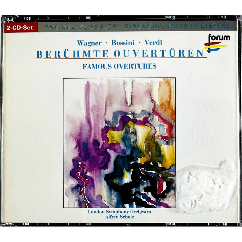 Wagner, Rossini, Verdi CD Berühmte Ouvertüren  Famous Overtures 2CD  kansi EX levy EX Käytetty CD